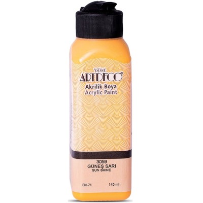 Artdeco Akrilik Boya 140 ML Güneş Sarı 