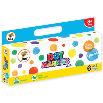 Lino Boyama Kalemi Dot Markers Mini 6 Lı 
