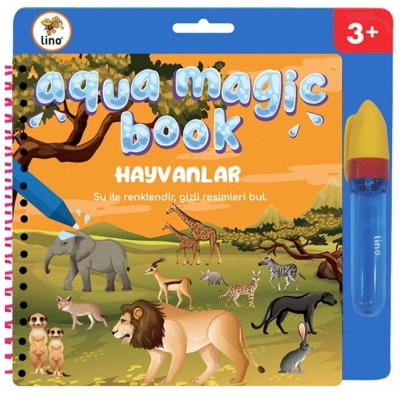Lino Boyama Kitabı Aqua Magic Book Hayvanlar Sihirli 