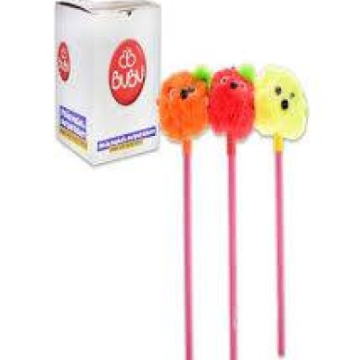 Bu-Bu Pelüş Renkli Hayvan Başlıklı Kurşun Kalem 25'li